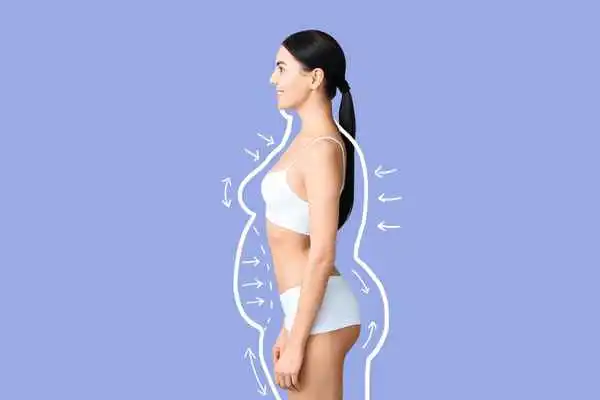 image of woman experiencing fat reduction treatment Avon